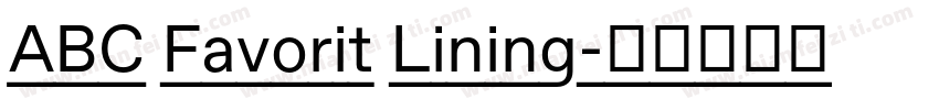 ABC Favorit Lining字体转换